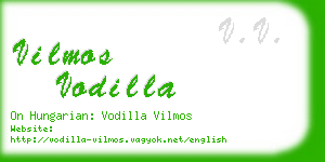 vilmos vodilla business card